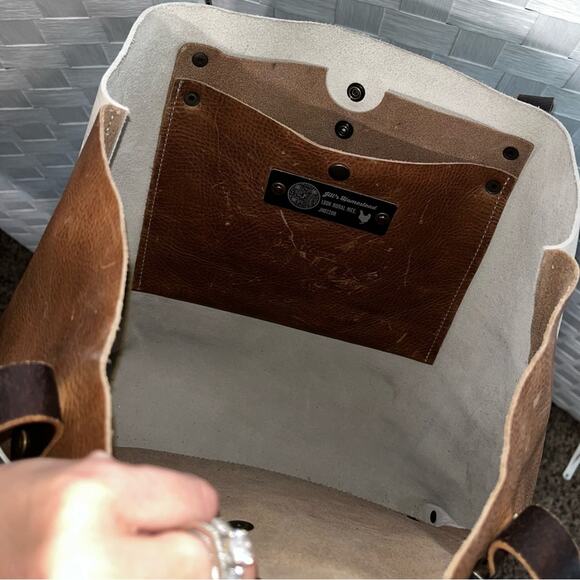 Jill's Homestead The Tote Bag Rose Gold Tassel Genuine  Leather Look Rural Nice - Picture 7 of 15